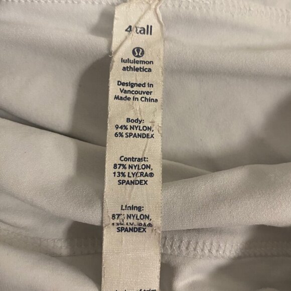 Lululemon White Pleated Athletic Skort (Size 4 Tall) Built-In Shorts - Tennis - Picture 10 of 10